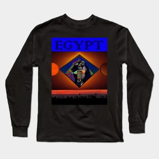 Egypt modern travel poster Long Sleeve T-Shirt